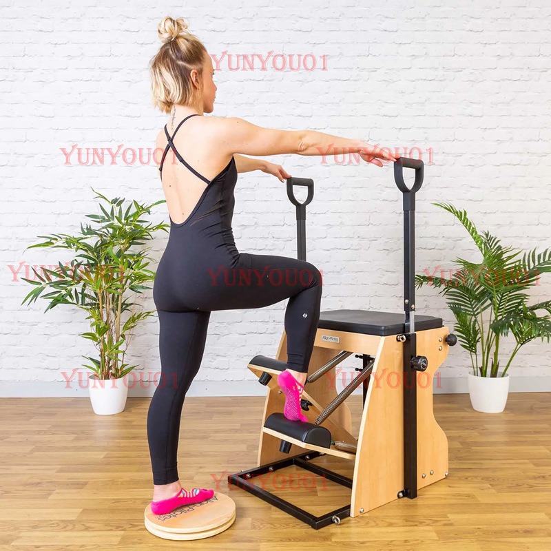 Solid Wood Pilates Rotating Di - Yoga Fitness Stretching ulasan dan harga