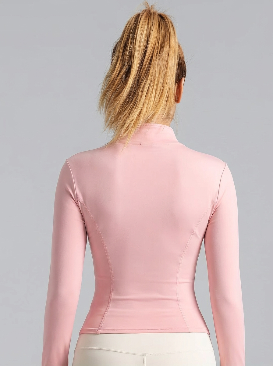 New Women Light Pink Yoga Coat - Yoga Fitness Yoga ulasan dan harga