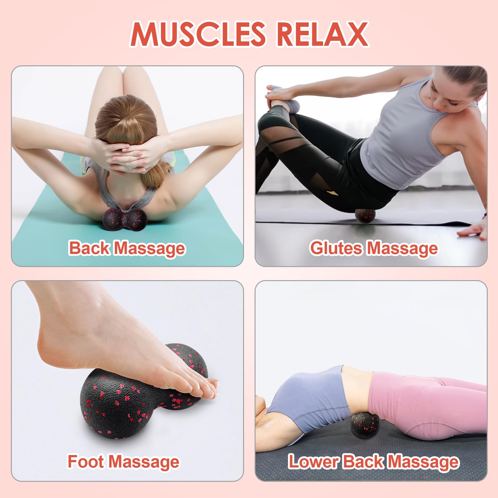 Hollow Yoga Roller Massage Pea - Yoga Fitness Stretching ulasan dan harga