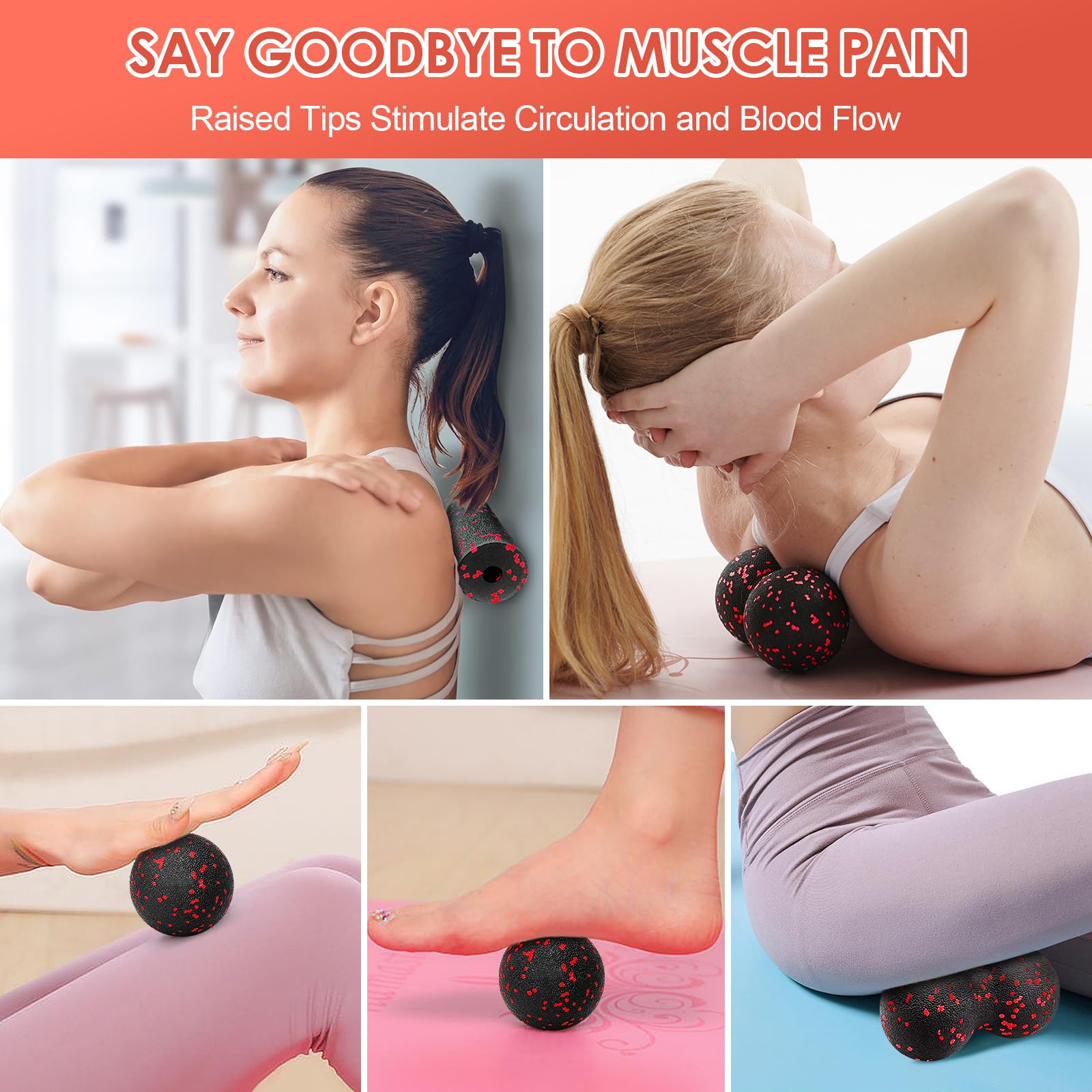 Hollow Yoga Roller Massage Pea - Yoga Fitness Stretching ulasan dan harga