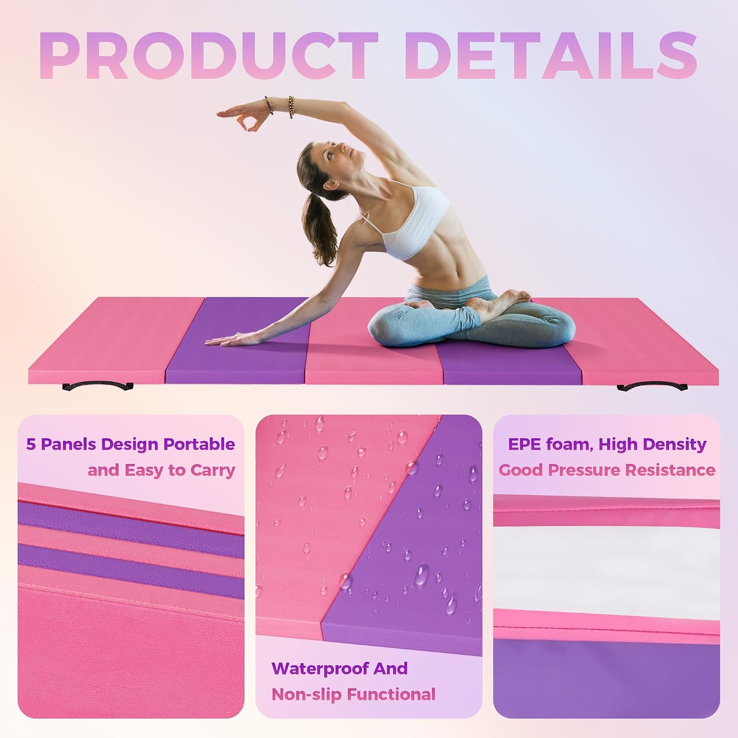 Foldable Yoga Mat Gymnastics M - Gym Floor Mats ulasan dan harga