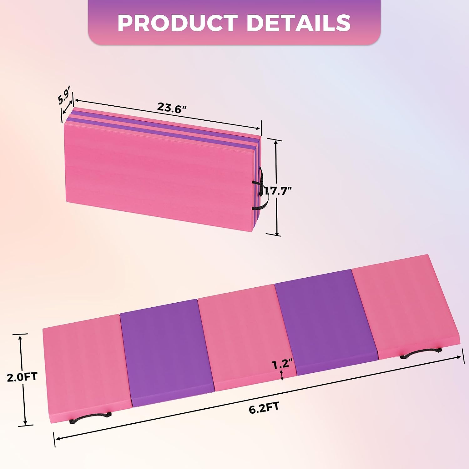 Foldable Yoga Mat Gymnastics M - Gym Floor Mats ulasan dan harga