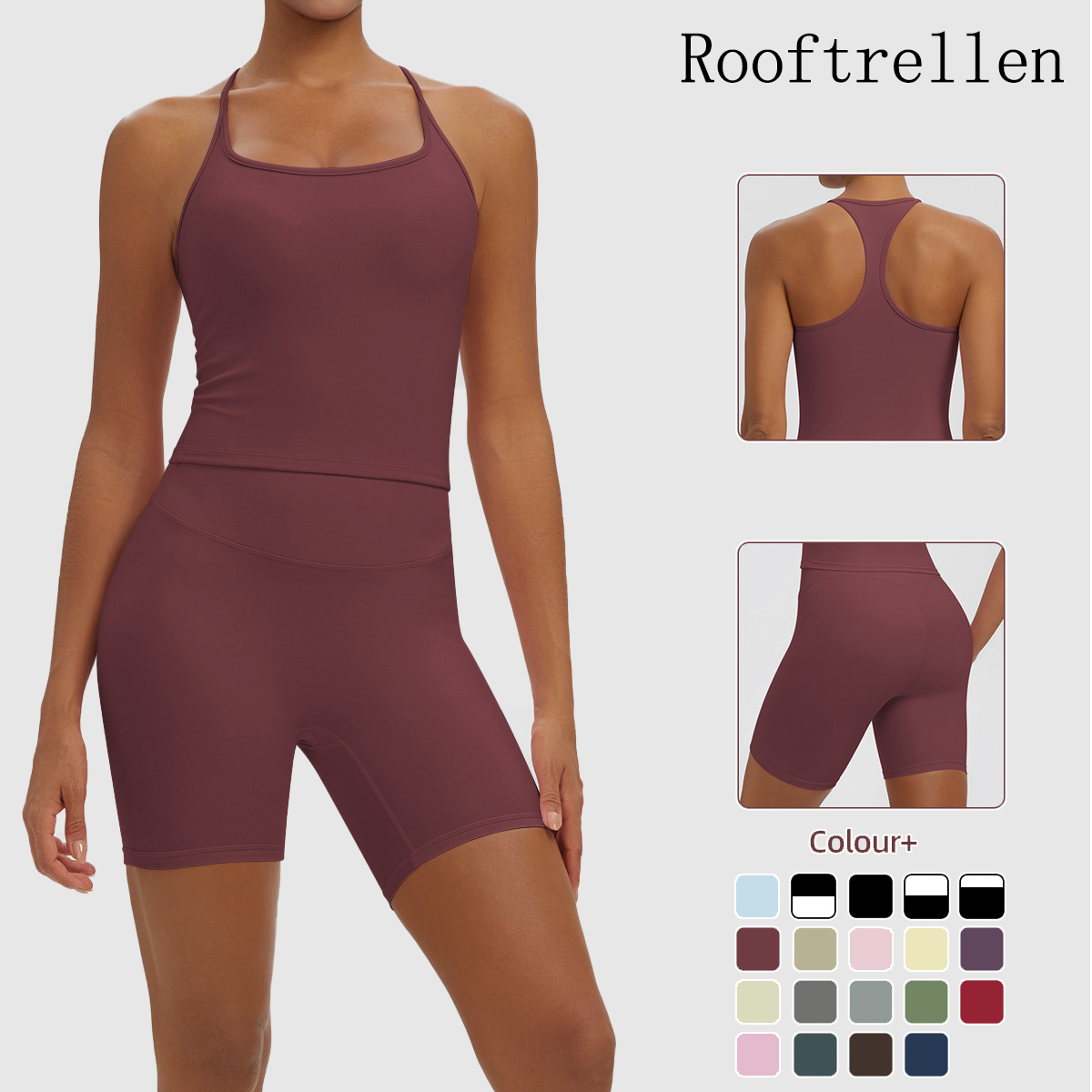 Rooftrellen 2PCS Sexy Solid Co - Yoga En Fitness ulasan dan harga