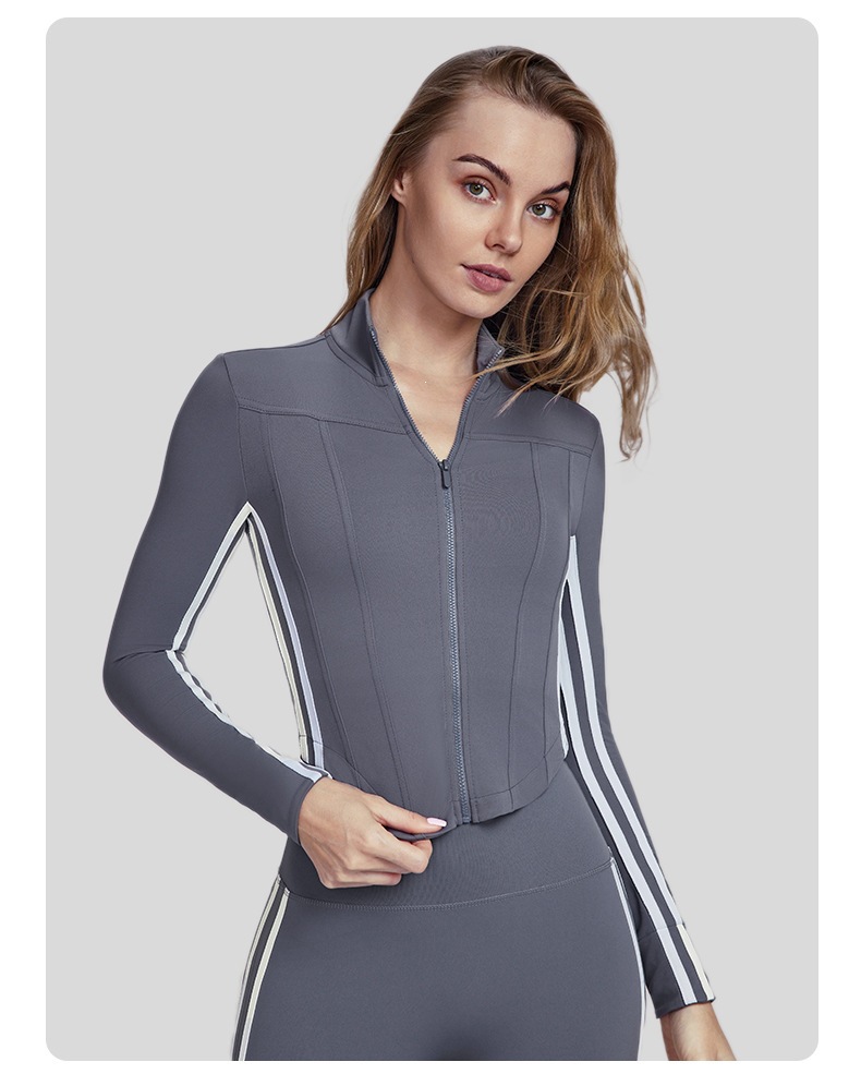 Women Striped Fall Workout Set - Yoga Fitness Stretching ulasan dan harga